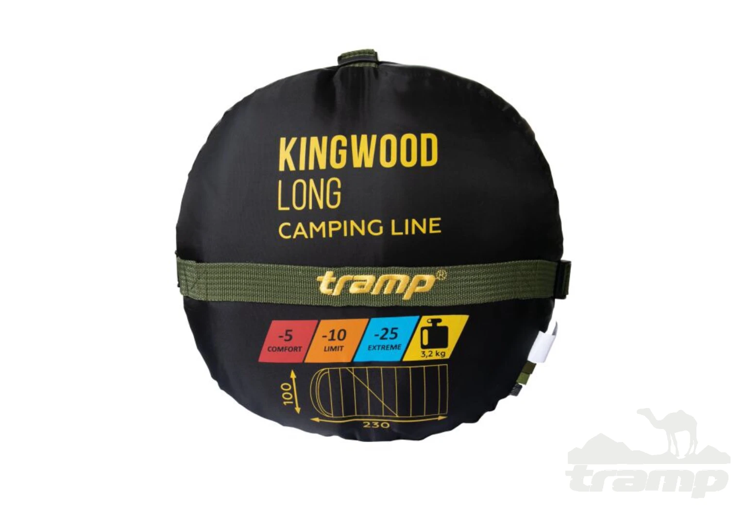 Спальные мешки Спальный мешок Tramp Kingwood Long/WIDE (левый) 230*100 см (-25°C)