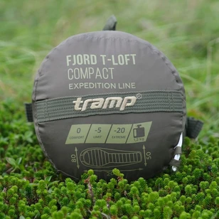 Спальный мешок-кокон Tramp Fjord T-Loft Compact Olive (левый) TRS-049C