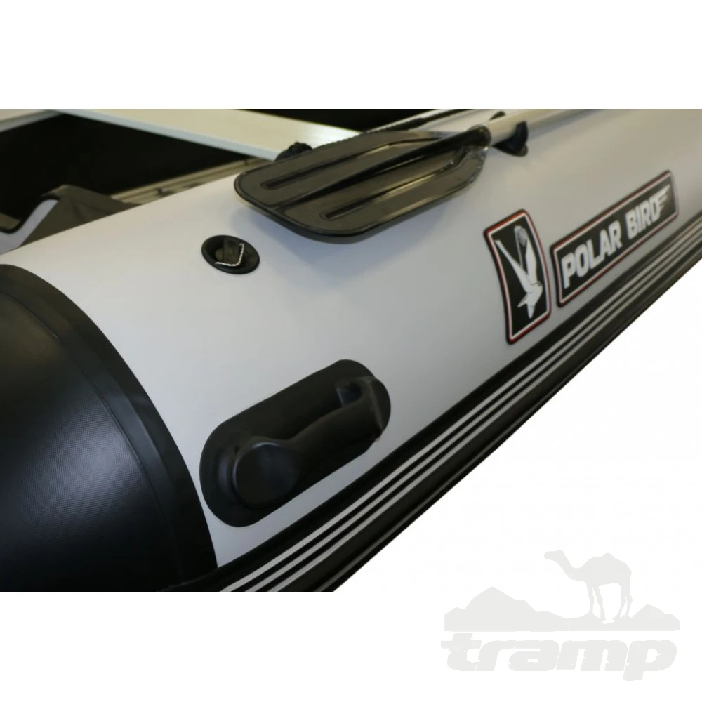 Лодки ПВХ Лодка Polar Bird 380E New Eagle Стеклокомпозит (черно-белый) модель 2025 г