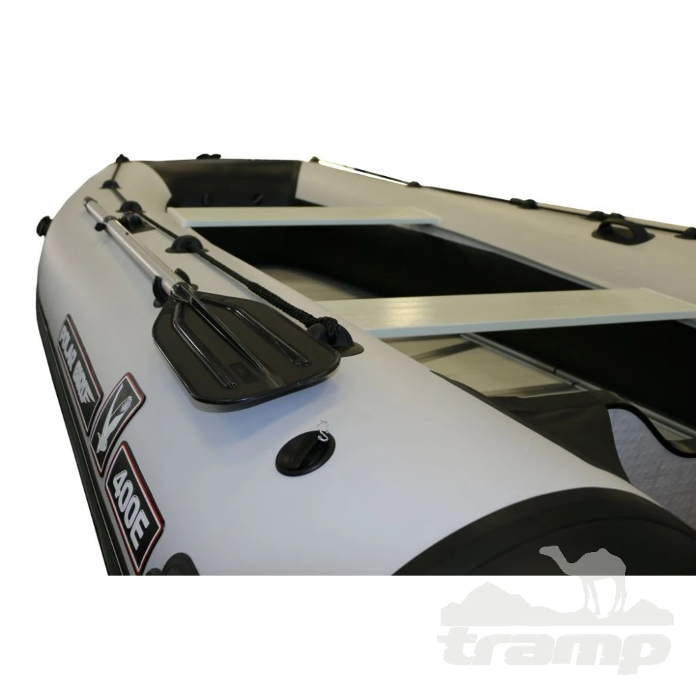 Лодки ПВХ Лодка Polar Bird 380E New Eagle Стеклокомпозит (черно-белый) модель 2025 г