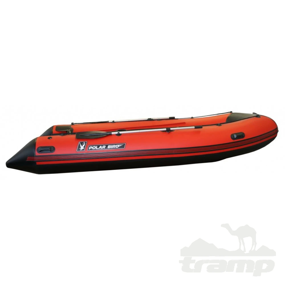 Лодки ПВХ Лодка Polar Bird 380E New Eagle Стеклокомпозит (черно-красный) модель 2025 г