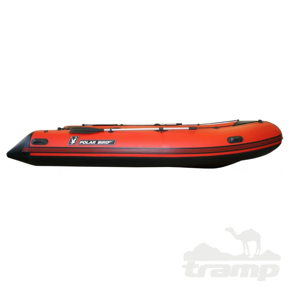 Лодки ПВХ Лодка Polar Bird 380E New Eagle Стеклокомпозит (черно-красный) модель 2025 г