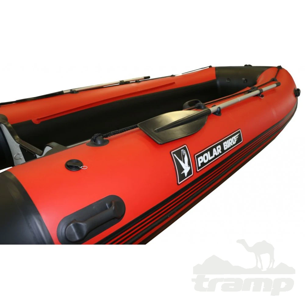 Лодки ПВХ Лодка Polar Bird 380E New Eagle Стеклокомпозит (черно-красный) модель 2025 г