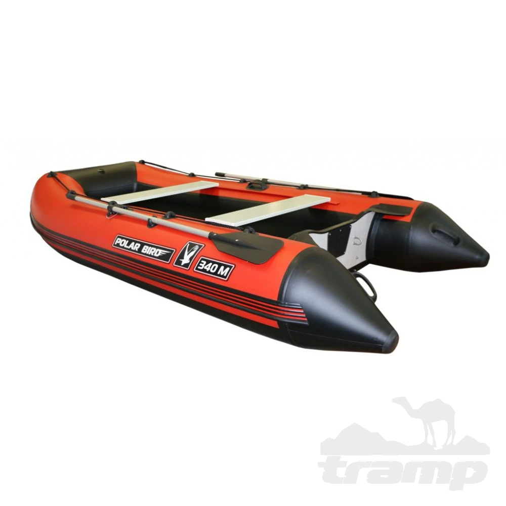 Лодки ПВХ Лодка Polar Bird 385М New Merlin | Стеклокомпозит | черно-красный |