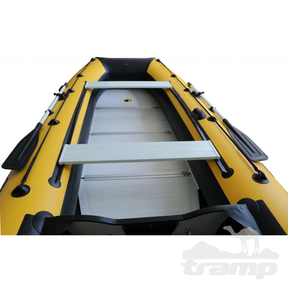 Лодки ПВХ Лодка Polar Bird 360М New Merlin | Стеклокомпозит | чёрно-желтый | модель 2025 г + рым/ролик