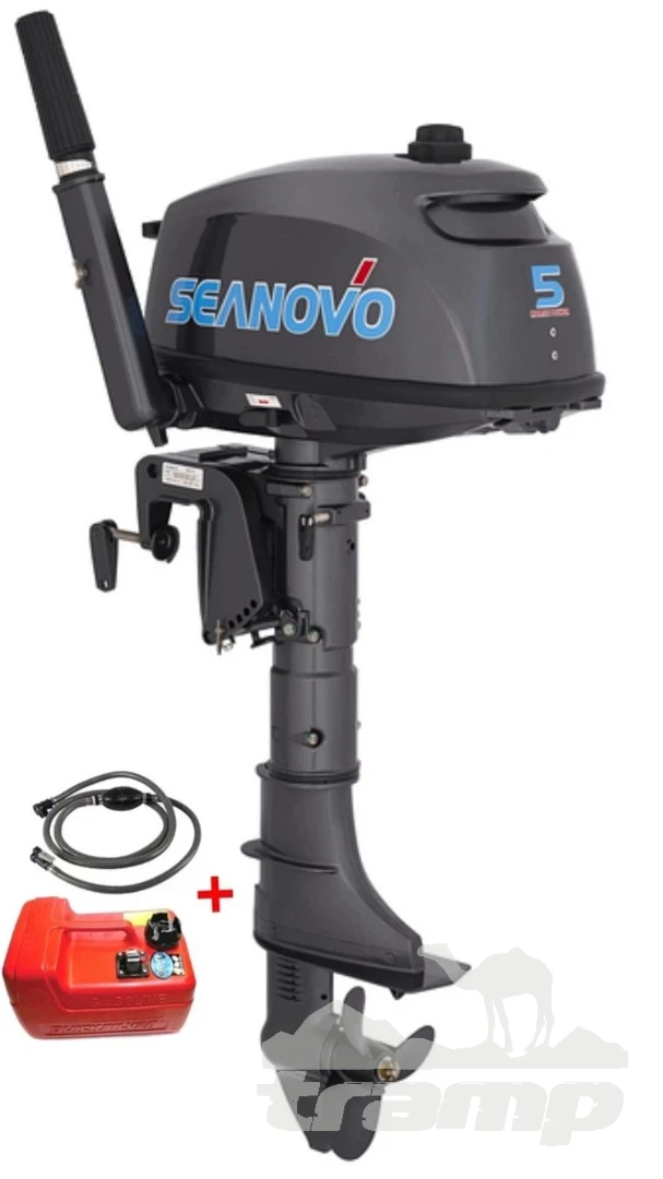 Лодочные моторы Лодочный мотор 2Т Seanovo SN5FHS + Бак на 12 литров!