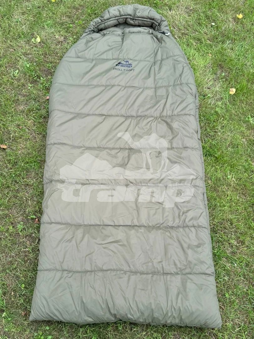 Спальные мешки Спальный мешок кокон Tramp Troll T-Loft Regular Olive (левый) 220*95*85 см (-25°C)