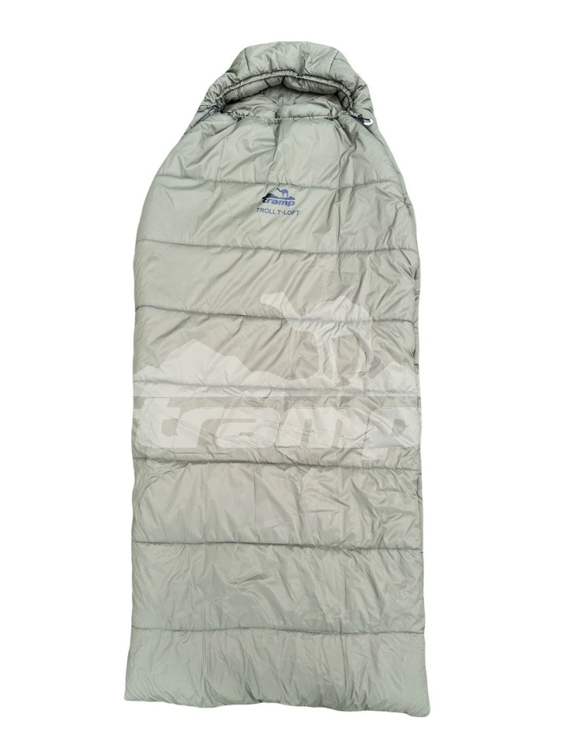 Спальные мешки Спальный мешок кокон Tramp Troll T-Loft Compact Olive (левый) 200*90*85 см (-25°C)