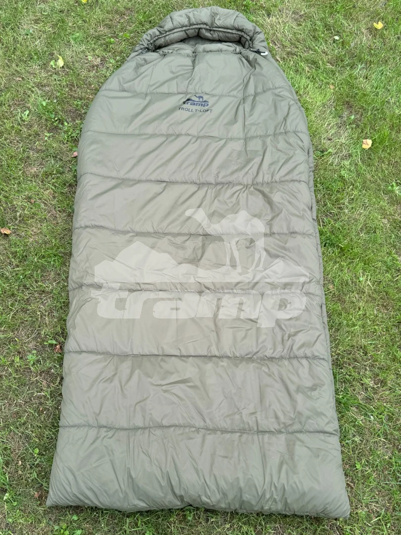 Спальные мешки Спальный мешок кокон Tramp Troll T-Loft Compact Olive (левый) 200*90*85 см (-25°C)
