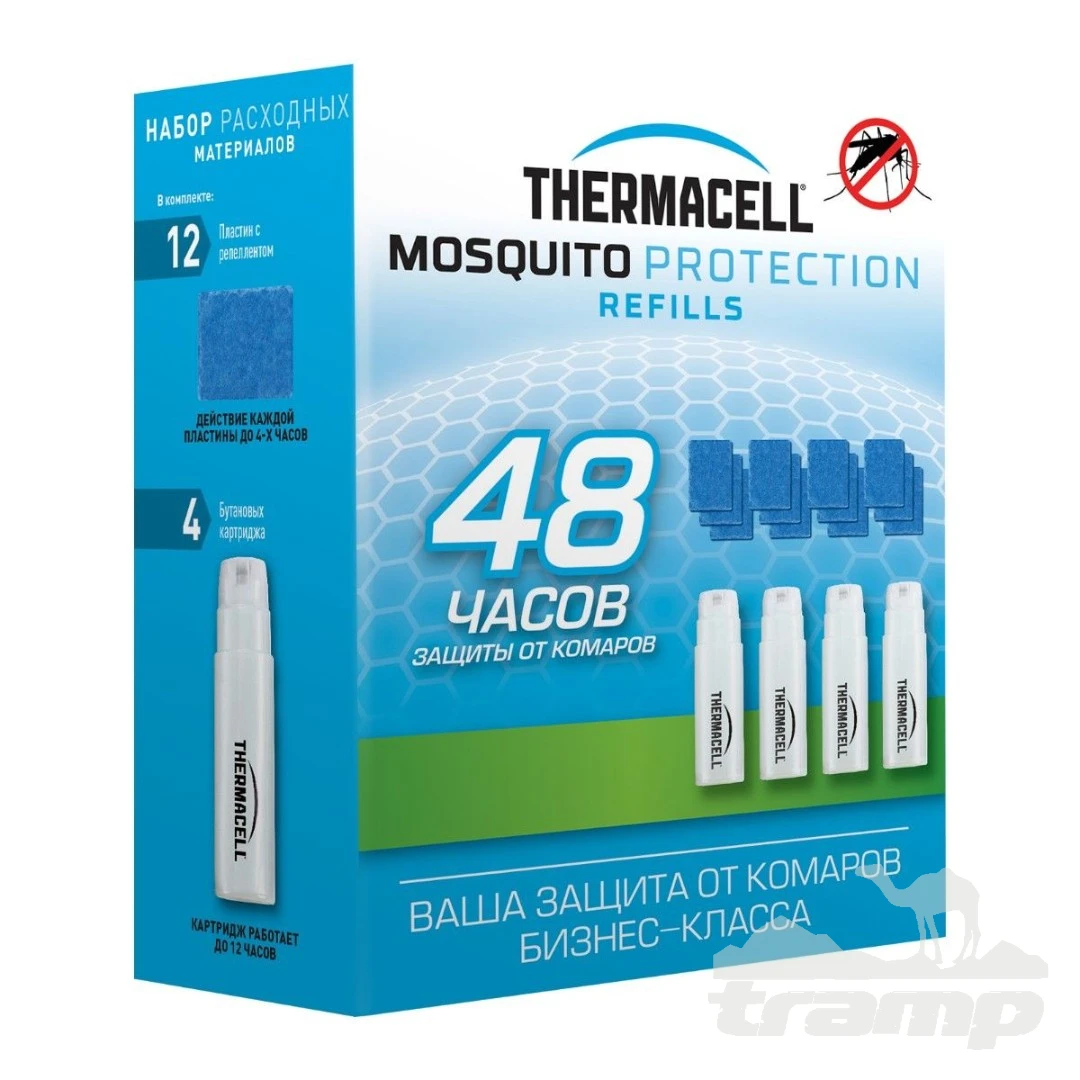 Защита от насекомых Thermacell Набор запасной Thermacell (4 газовых картриджа + 12 пластин)