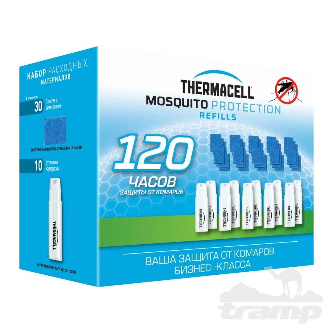 Защита от насекомых Thermacell Набор запасной Thermacell Mega Refill (10 газовых картриджей + 30 пластин)