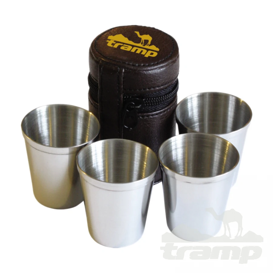 Походная посуда Набор 4 стопки Tramp 80 мл TRC-013