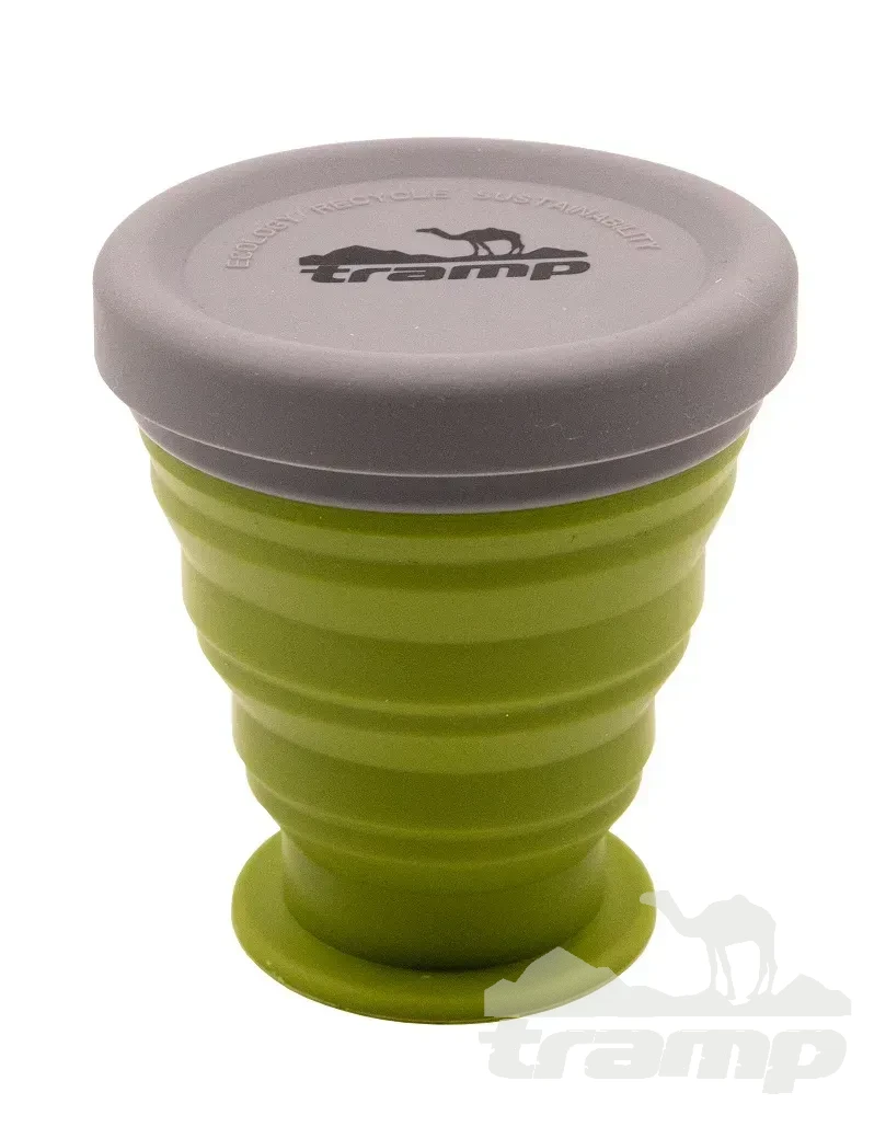 Походная посуда Стакан складной силиконовый Tramp 200 мл TRC-126-olive