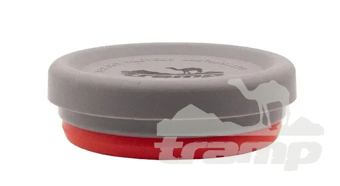 Походная посуда Стакан складной силиконовый Tramp с крышкой 200 ml TRC-126-terracotta