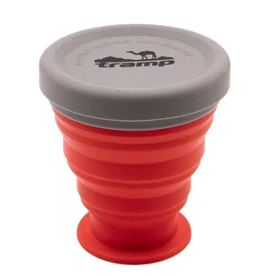 Стакан складной силиконовый Tramp с крышкой 200 ml TRC-126-terracotta