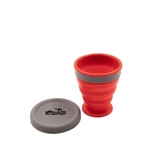 Стакан складной силиконовый Tramp с крышкой 200 ml TRC-126-terracotta