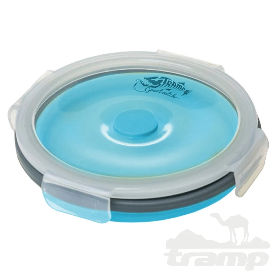 Походная посуда Tramp Контейнер складной с крышкой-защелкой 550 мл, TRC-088-aquamarine