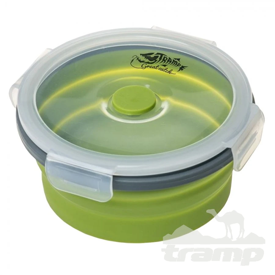 Походная посуда Tramp Контейнер складной с крышкой-защелкой 550 мл, TRC-088-olive