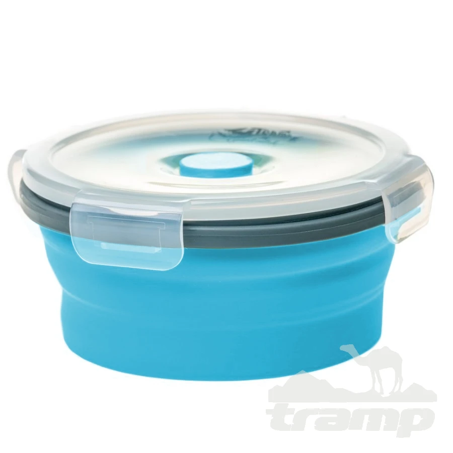 Походная посуда Tramp Контейнер складной с крышкой-защелкой 800 мл, TRC-087-aquamarine