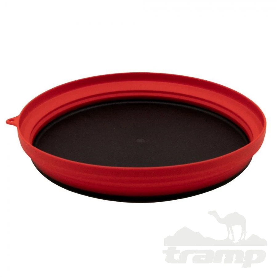 Походная посуда Tramp Тарелка силиконовая с пластиковым дном 1070 мл, TRC-124-terracotta