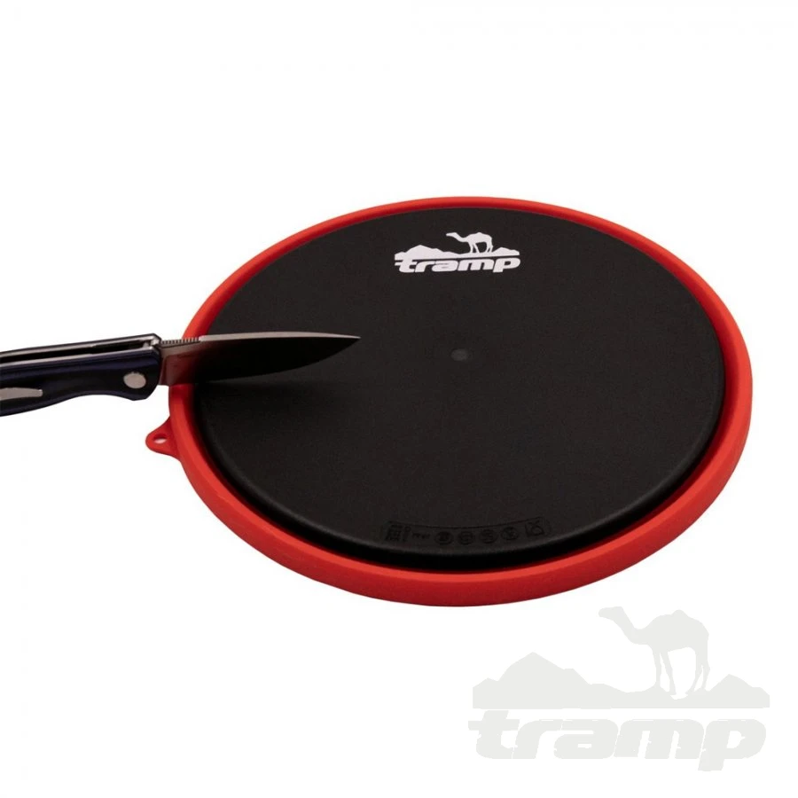 Походная посуда Tramp Тарелка силиконовая с пластиковым дном 1070 мл, TRC-124-terracotta