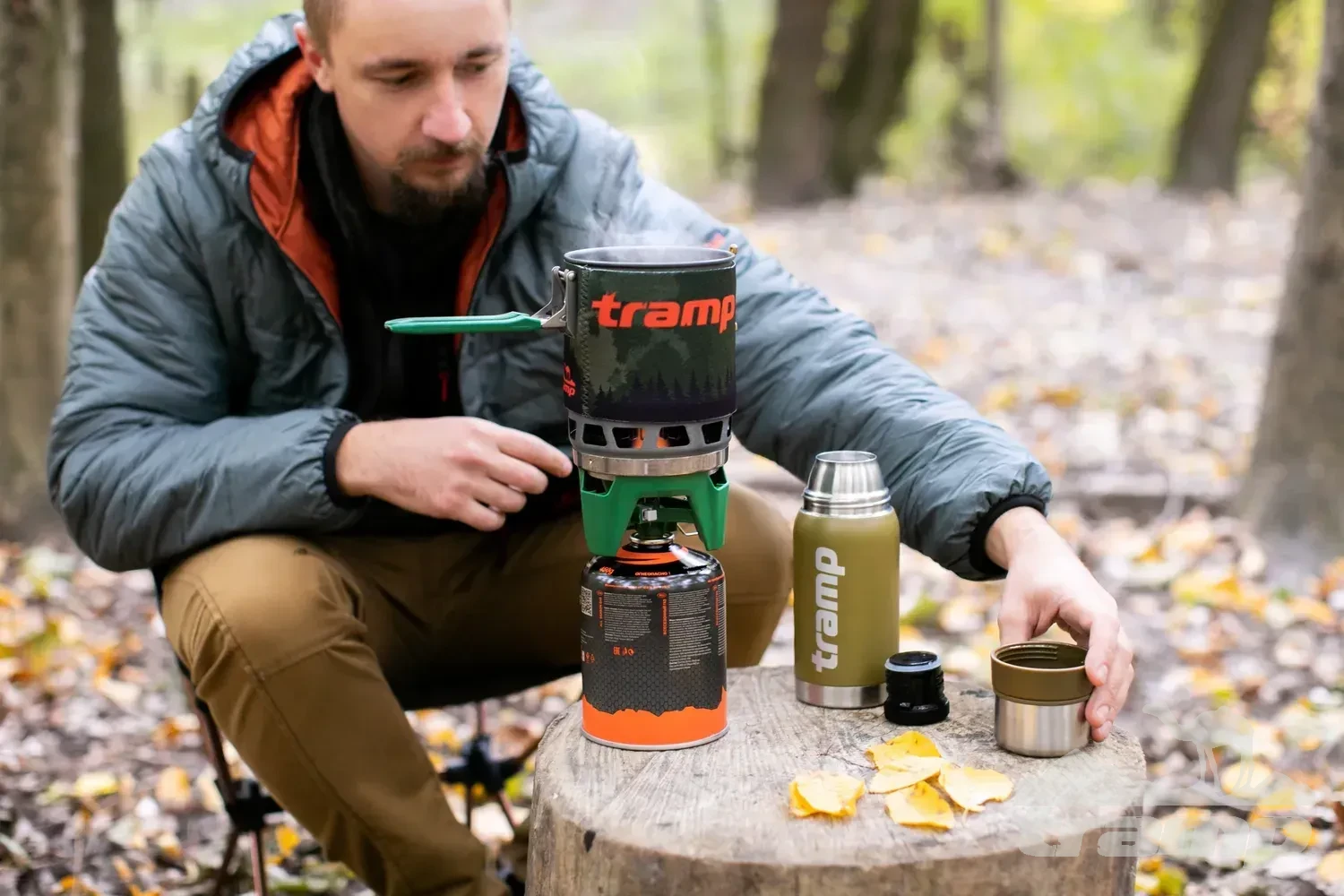 Газовое оборудование Система для приготовления пищи Tramp 800 мл (оливковый)