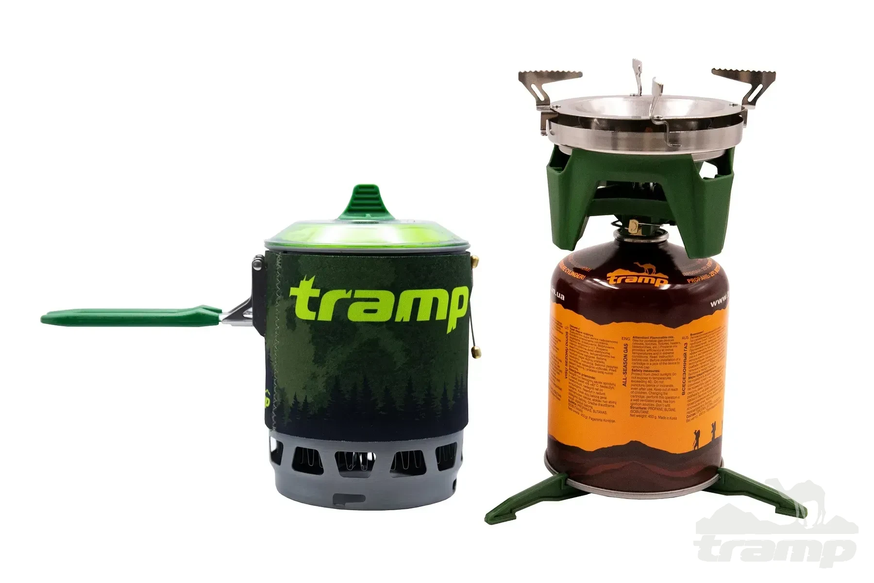 Газовое оборудование Система для приготовления пищи Tramp 800 мл (оливковый)