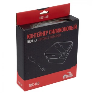 Контейнер силиконовый с ловилкой 1000 мл Tramp TRC-145-olive