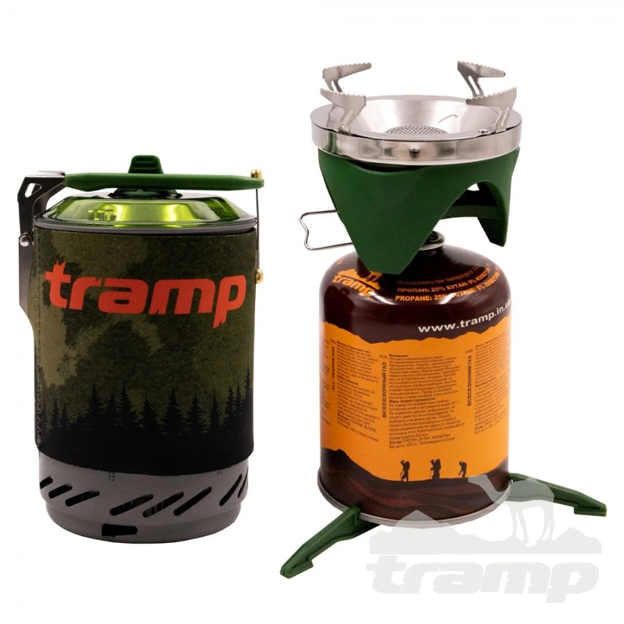 Газовое оборудование Система для приготовления пищи Tramp 1л. (оливковый)