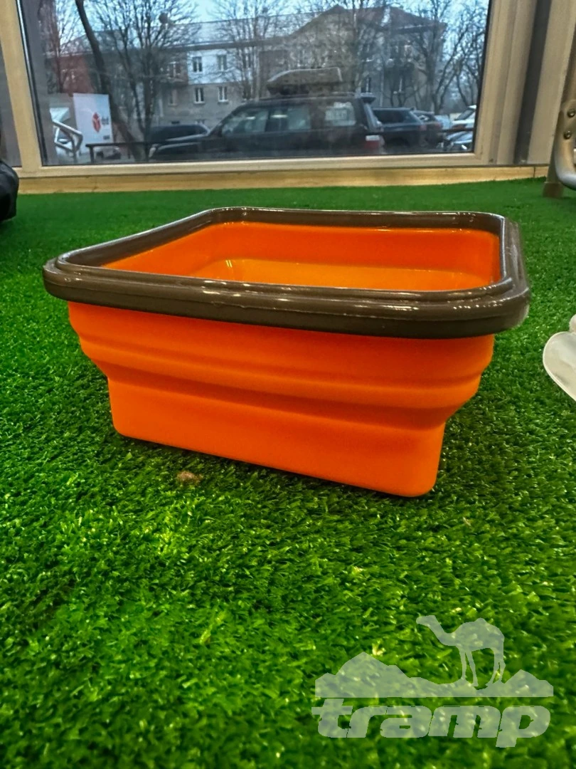 Походная посуда Контейнер силиконовый Tramp с ловилкой 1000 мл TRC-145-terracotta
