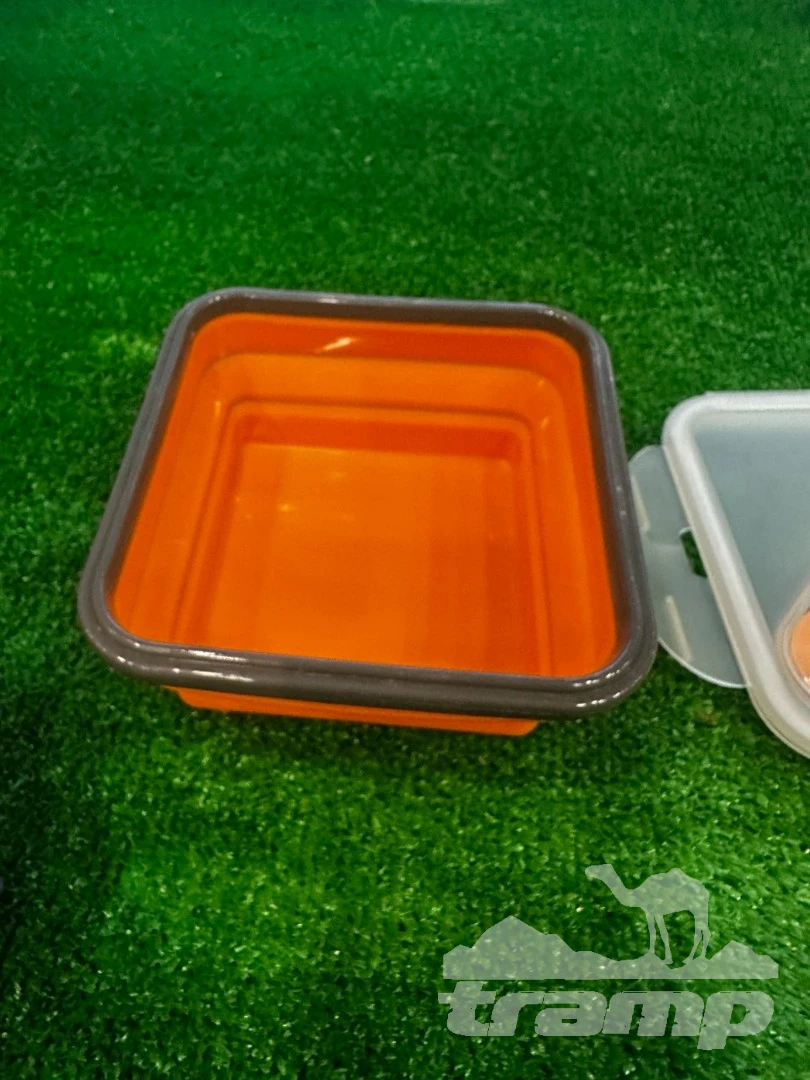 Походная посуда Контейнер силиконовый Tramp с ловилкой 1000 мл TRC-145-terracotta
