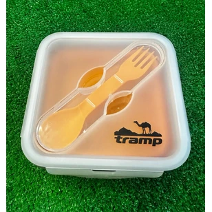 Контейнер силиконовый Tramp с ловилкой 1000 мл TRC-145-terracotta