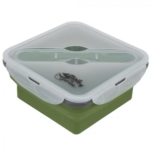 Контейнер силиконовый с ловилкой 400 мл Tramp TRC-144-olive