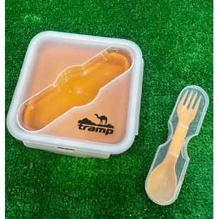 Контейнер силиконовый с ловилкой 400 мл Tramp TRC-144-terracotta