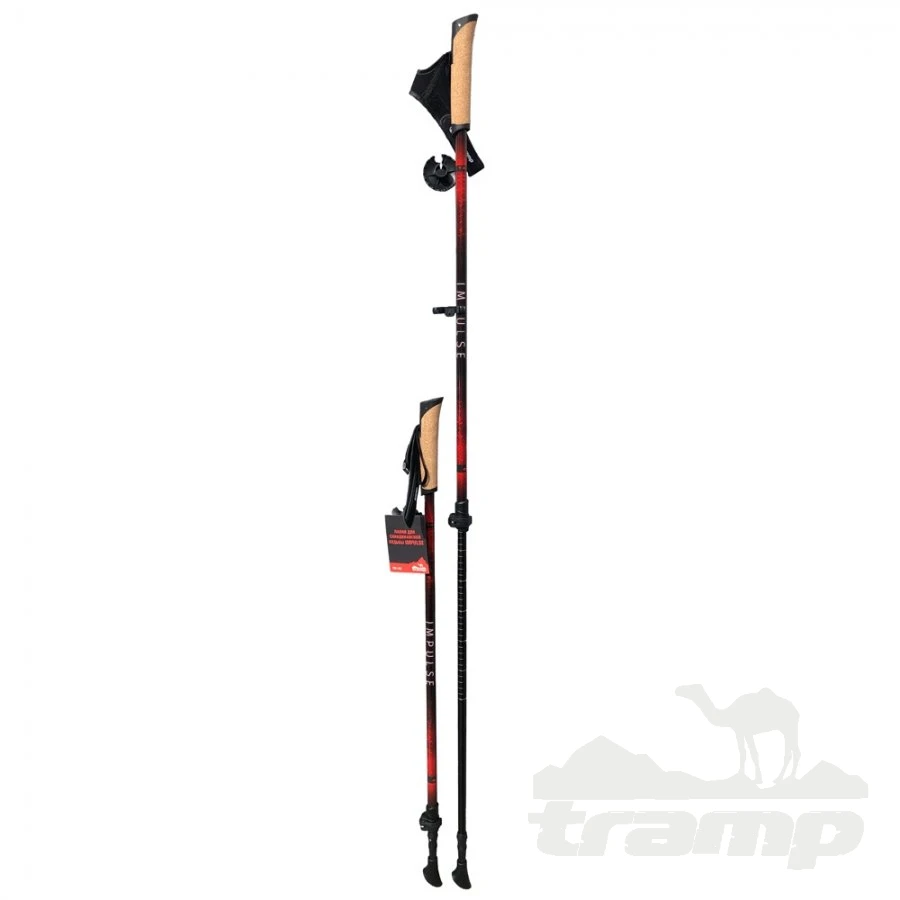 Треккинговые палки Палки для скандинавской ходьбы Impulse - Tramp TRR-016-red