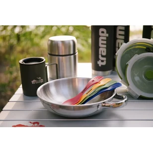 Ложка-вилка (ловилка) пластмассовая Tramp синяя