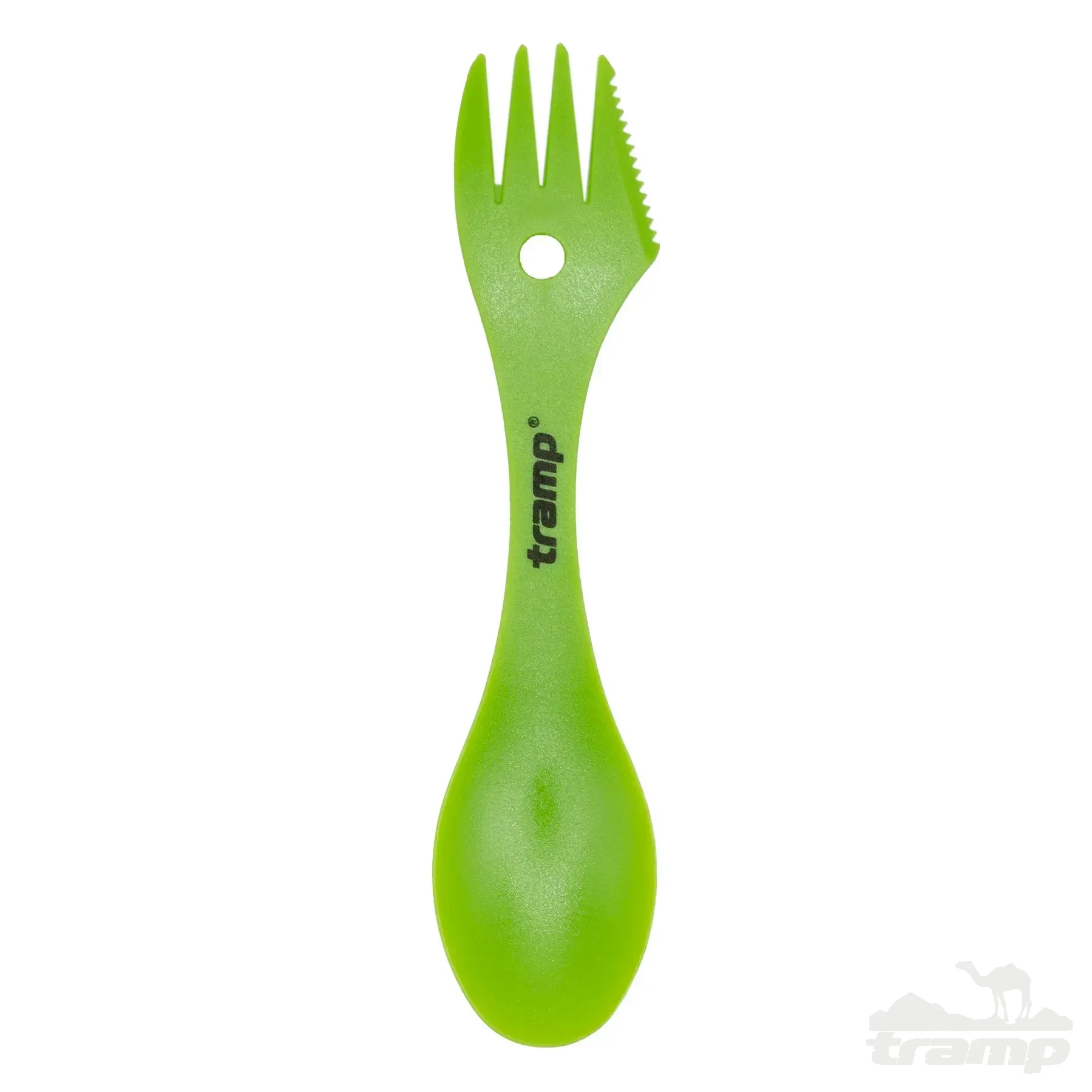 Походная посуда Ложка-вилка (ловилка) пластмассовая Tramp зеленая