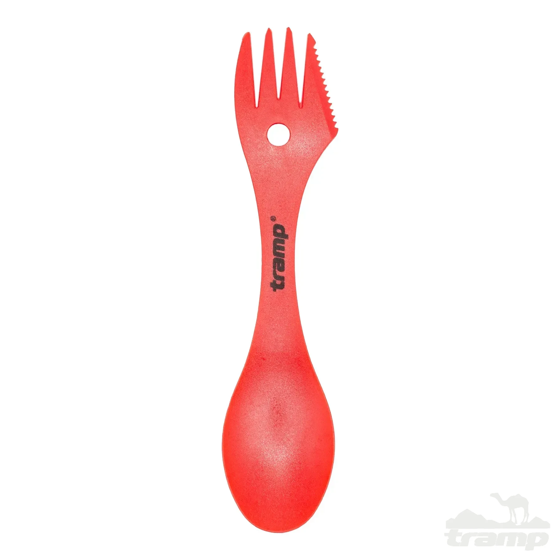 Походная посуда Ложка-вилка (ловилка) пластмассовая Tramp красная