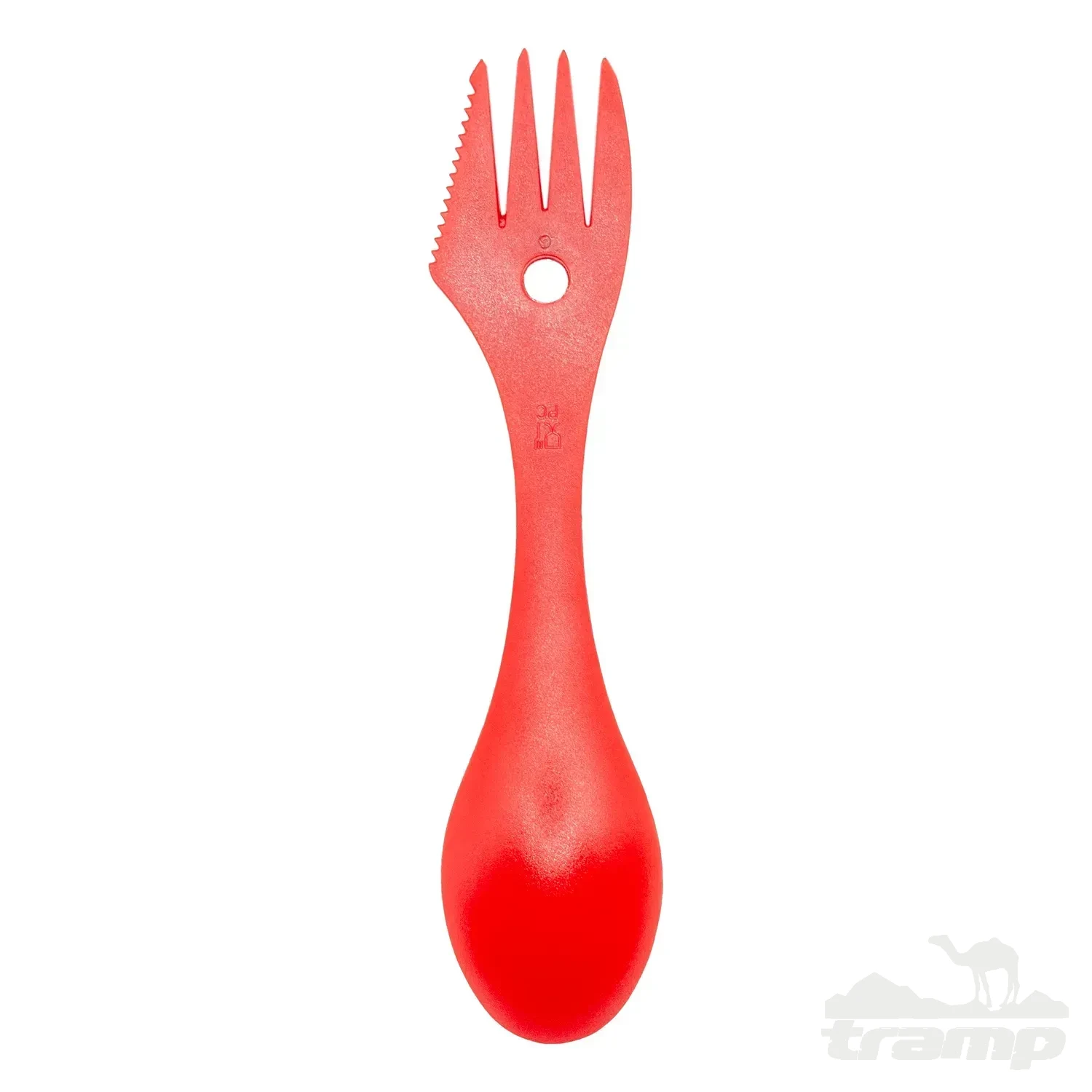 Походная посуда Ложка-вилка (ловилка) пластмассовая Tramp красная