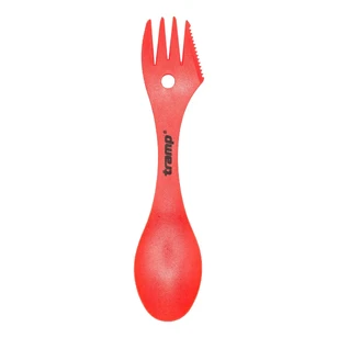 Ложка-вилка (ловилка) пластмассовая Tramp красная