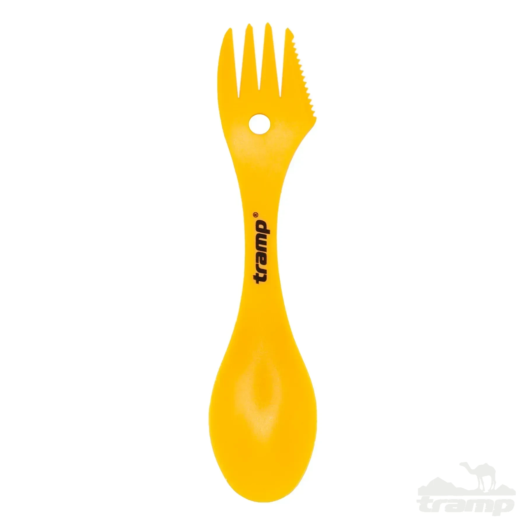 Походная посуда Ложка-вилка (ловилка) пластмассовая Tramp желтая