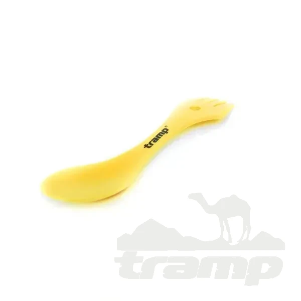 Походная посуда Ложка-вилка (ловилка) пластмассовая Tramp желтая