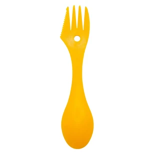 Ложка-вилка (ловилка) пластмассовая Tramp желтая