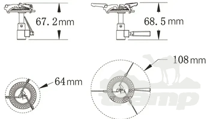 Газовое оборудование Горелка складная (титановая) Tramp TRG-048