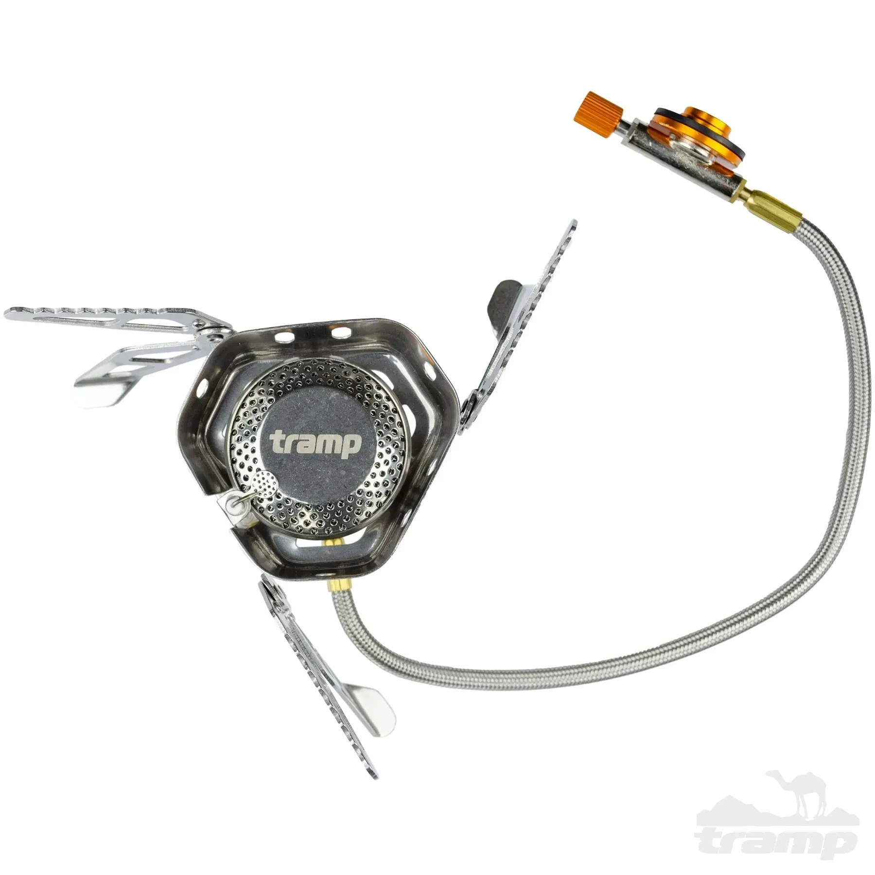 Газовое оборудование Горелка газовая со шлангом, пьезоподжигом и ветрозащитой Tramp TRG-046