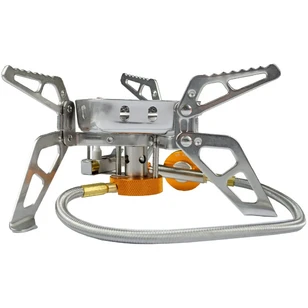 Горелка газовая со шлангом, пьезоподжигом и ветрозащитой Tramp TRG-046