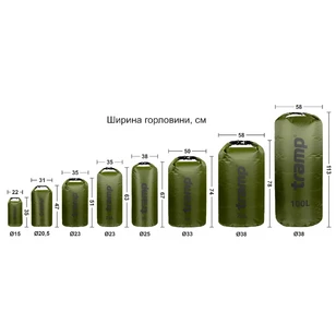 Гермомешок Tramp ПВХ Diamond Rip-Stop 50 л TRA-208-olive