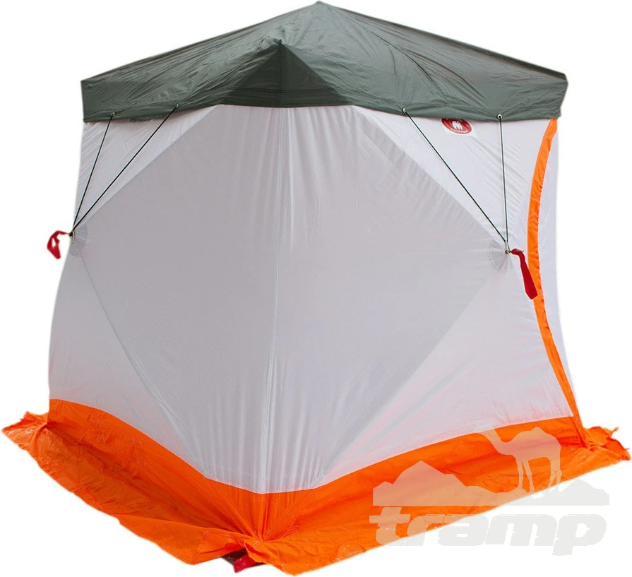 Палатки Зимняя палатка Медведь Куб 3 Люкс (2.1*2.1/1.9m) утеплённая (3-сл) + Пол (ткань Оксфорд 300D) + накидка