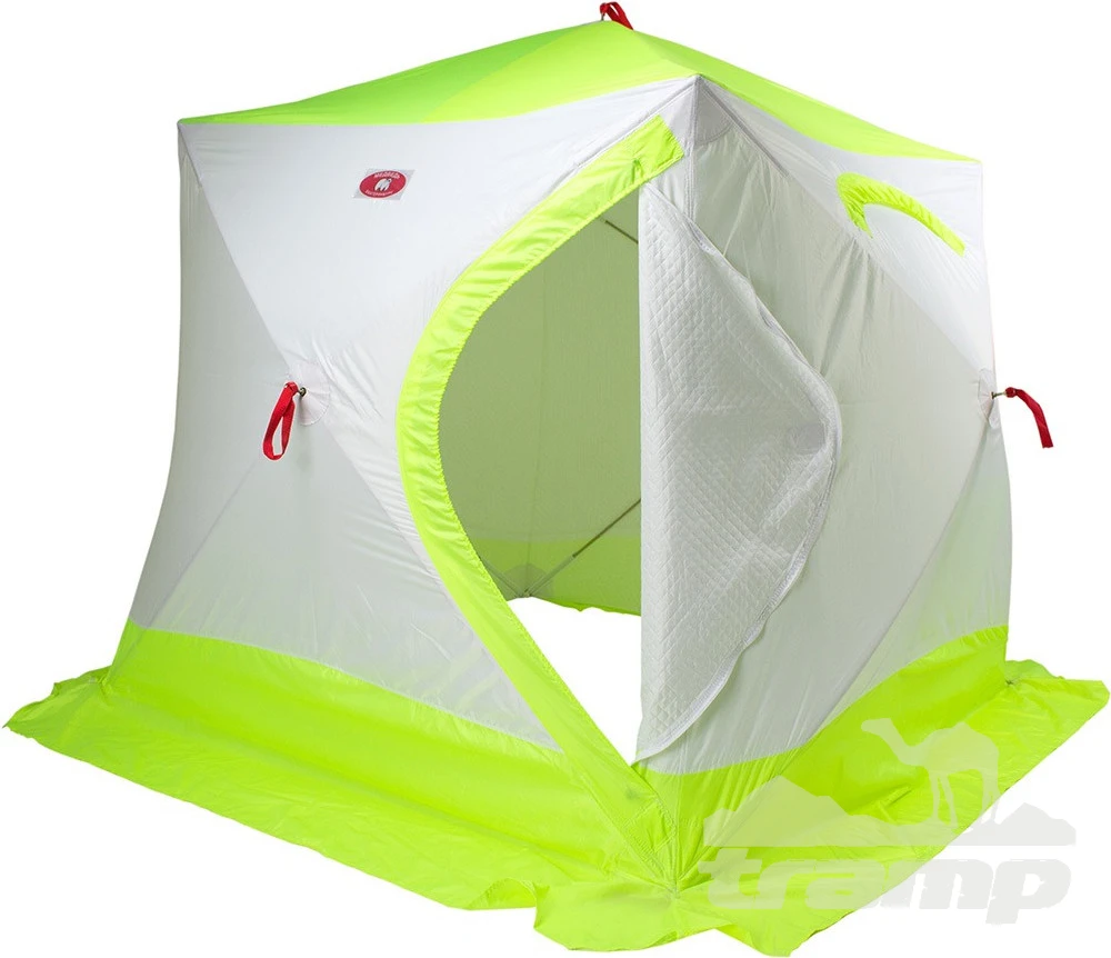 Палатки Зимняя палатка Медведь Куб 3 Люкс (2.1*2.1/1.9m) утеплённая (3-сл) + Пол (ткань Оксфорд 300D) + накидка