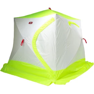 Зимняя палатка Медведь Куб 3 Люкс (2.1*2.1/1.9m) утеплённая (3-сл) + Пол (ткань Оксфорд 300D) + накидка